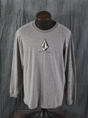 Volcom Shirt (VTG) - Grey Long-sleeve - Men's Extra-Large